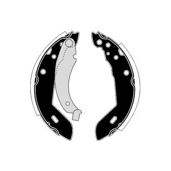 Jeu de mâchoires de frein RAICAM RA24480 pour SKODA SUPERB 1.8 - 110cv