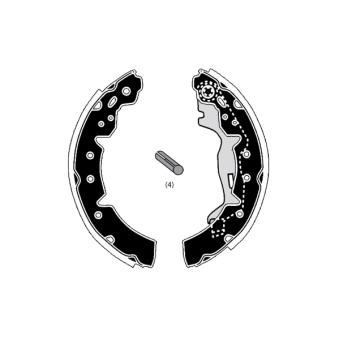 Jeu de mâchoires de frein RAICAM RA27860 pour MITSUBISHI COLT 1.6 - 110cv