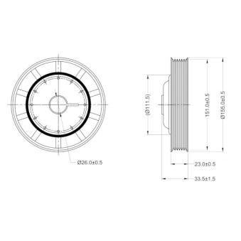 Poulie, vilebrequin GOOM OEM 8200051194