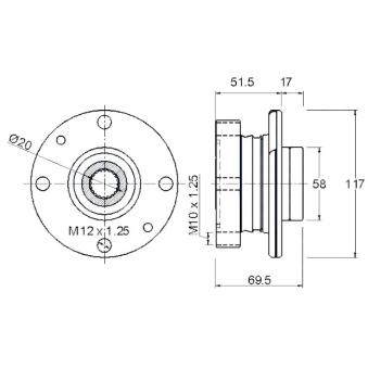 Moyeu de roue avant GOOM [WBH-0111]