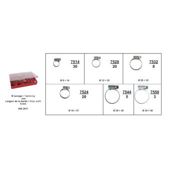 Assortiment, collier de serrage RESTAGRAF 50