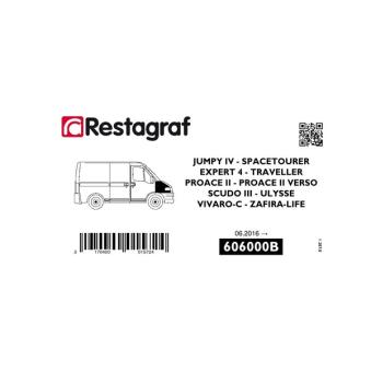 Kit de clip de fixation, carrosserie RESTAGRAF 606000B pour SEAT LEON E-JUMPY - 136cv