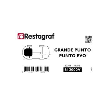 Kit de clip de fixation, carrosserie RESTAGRAF 612000V pour FIAT PUNTO 1.3 D Multijet - 84cv