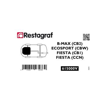 Kit de clip de fixation, carrosserie RESTAGRAF 615000V pour FORD B-MAX 1.6 Ti - 105cv