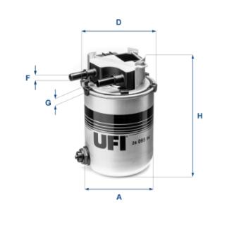 Filtre à carburant UFI OEM 164004BD0B