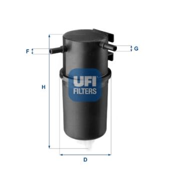 Filtre à carburant UFI OEM 2H0127401B