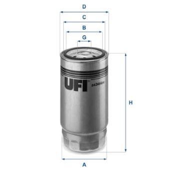 Filtre à carburant UFI OEM 13327786647