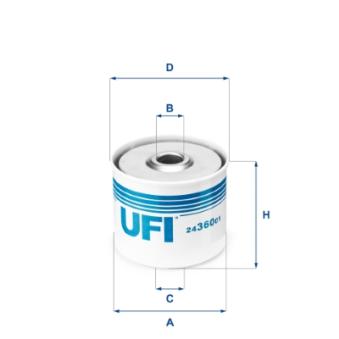 Filtre à carburant UFI OEM 3581078