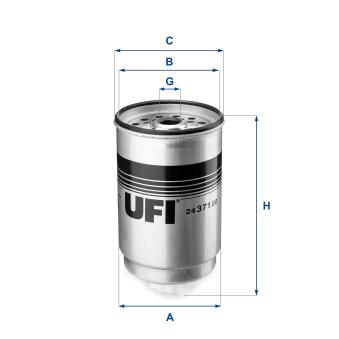Filtre à carburant UFI OEM 6164913