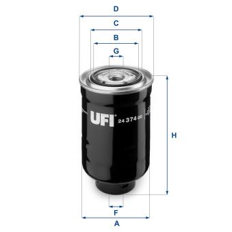 Filtre à carburant UFI OEM 2339030180