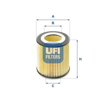 Filtre à huile UFI OEM 11428683196