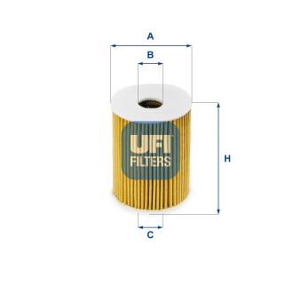 Filtre à huile UFI OEM 93743595