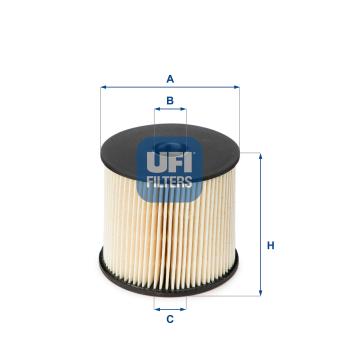 Filtre à carburant UFI OEM 1906A5