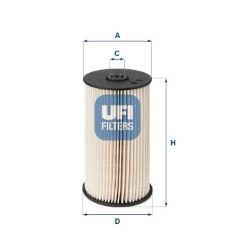 Filtre à carburant UFI OEM 3C0127177