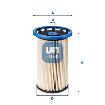 Filtre à carburant UFI OEM 7N0127177B