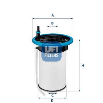 Filtre à carburant UFI OEM 77366607