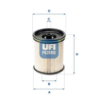 Filtre à carburant UFI OEM 13539108 Filtre à carburant UFI OEM 13539108