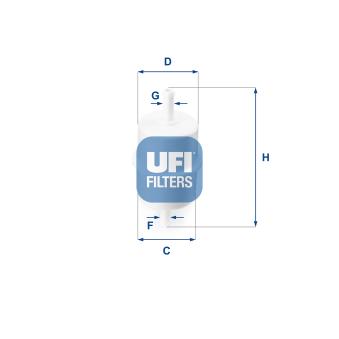 Filtre à carburant UFI OEM 642010020
