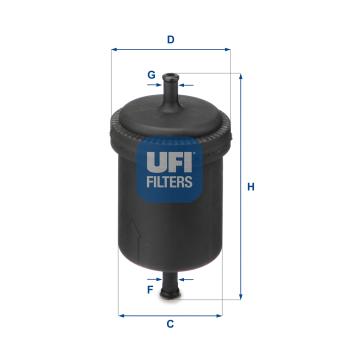 Filtre à carburant UFI OEM 7719390 Filtre à carburant UFI OEM 7719390
