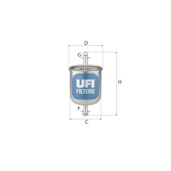 Filtre à carburant UFI OEM 8941257840 Filtre à carburant UFI OEM 8941257840