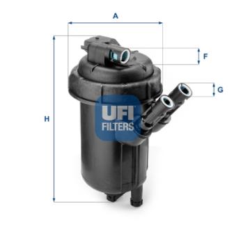 Boîtier, filtre de carburant UFI OEM 93179235