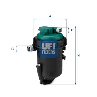 Boîtier, filtre de carburant UFI OEM 51776608