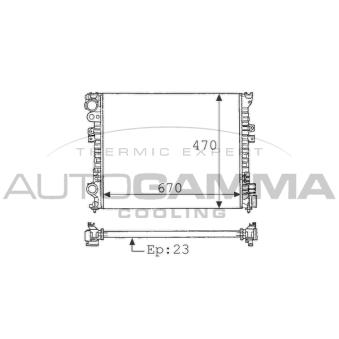Radiateur, refroidissement du moteur AUTOGAMMA 100185