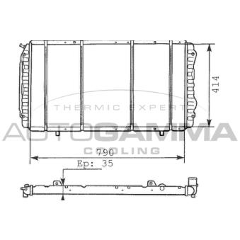 Radiateur, refroidissement du moteur AUTOGAMMA 100191