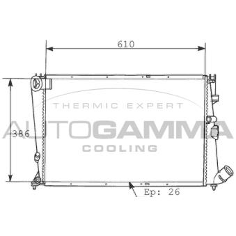 Radiateur, refroidissement du moteur AUTOGAMMA [100209]