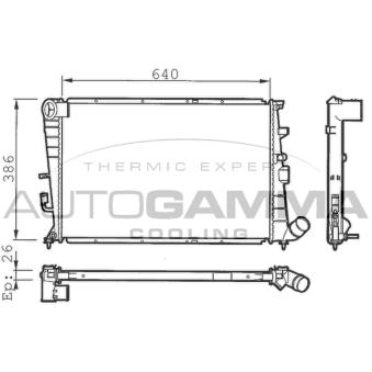 Radiateur, refroidissement du moteur AUTOGAMMA 100218