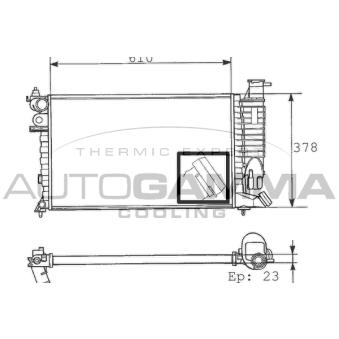Radiateur, refroidissement du moteur AUTOGAMMA OEM 133152