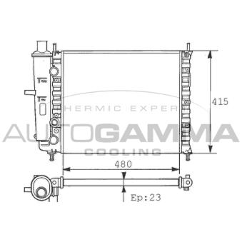 Radiateur, refroidissement du moteur AUTOGAMMA OEM 46736955
