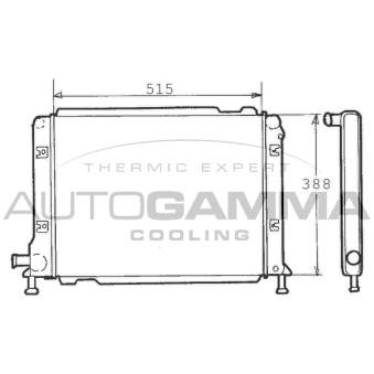 Radiateur, refroidissement du moteur AUTOGAMMA OEM 82410256