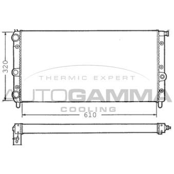 Radiateur, refroidissement du moteur AUTOGAMMA OEM 46213697