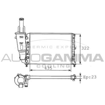 Radiateur, refroidissement du moteur AUTOGAMMA OEM 46465015