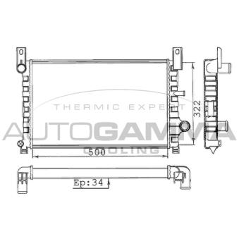 Radiateur, refroidissement du moteur AUTOGAMMA OEM 6479790