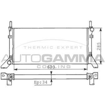 Radiateur, refroidissement du moteur AUTOGAMMA [100340]