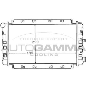 Radiateur, refroidissement du moteur AUTOGAMMA 100352