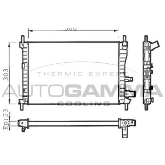 Radiateur, refroidissement du moteur AUTOGAMMA OEM 1098808