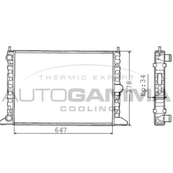 Radiateur, refroidissement du moteur AUTOGAMMA OEM 7M0121253K