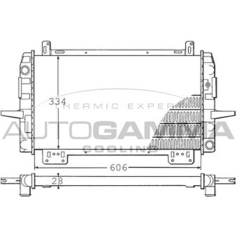 Radiateur, refroidissement du moteur AUTOGAMMA 100376