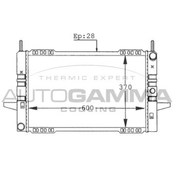 Radiateur, refroidissement du moteur AUTOGAMMA 100389