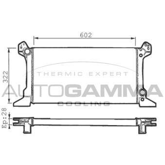Radiateur, refroidissement du moteur AUTOGAMMA 100392
