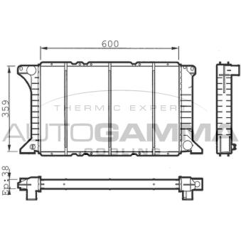 Radiateur, refroidissement du moteur AUTOGAMMA 100394