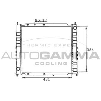 Radiateur, refroidissement du moteur AUTOGAMMA [100421]