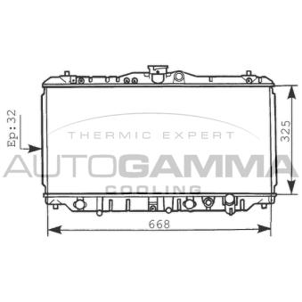 Radiateur, refroidissement du moteur AUTOGAMMA OEM 19010PK1003
