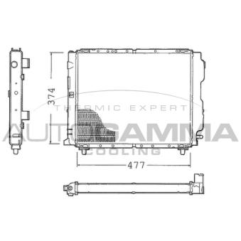 Radiateur, refroidissement du moteur AUTOGAMMA 100456