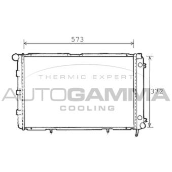 Radiateur, refroidissement du moteur AUTOGAMMA 100514