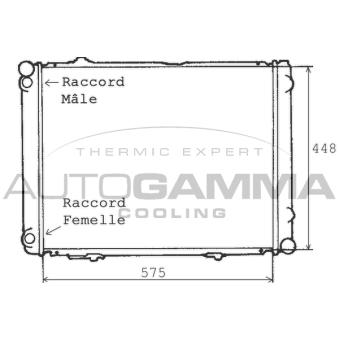 Radiateur, refroidissement du moteur AUTOGAMMA OEM 2015008603