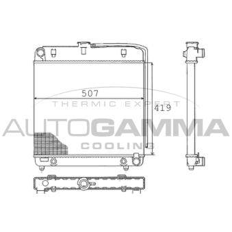Radiateur, refroidissement du moteur AUTOGAMMA OEM 1235006003